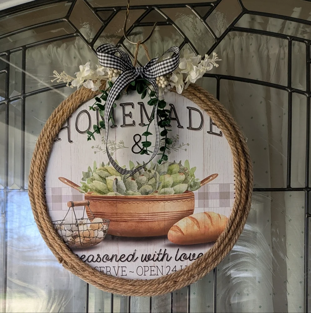 Rustic Kitchen Wall Decor with Rope Accent - Picture 2 of 13